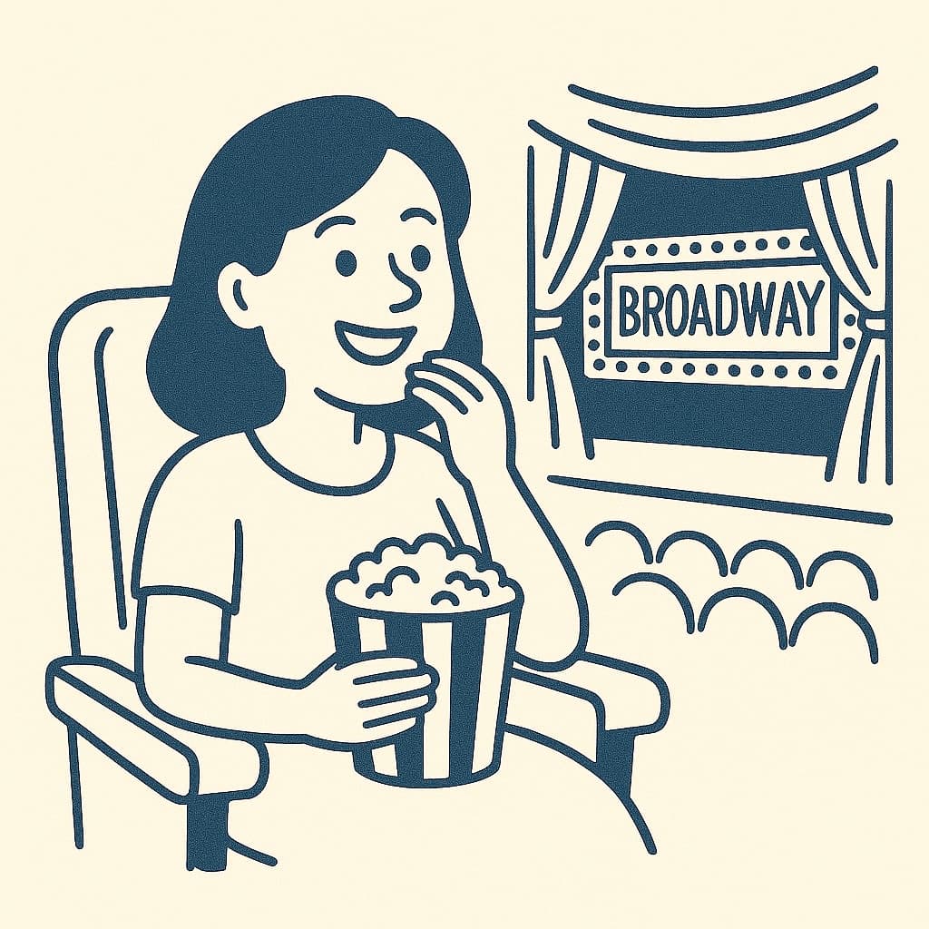 Wife at Broadway show